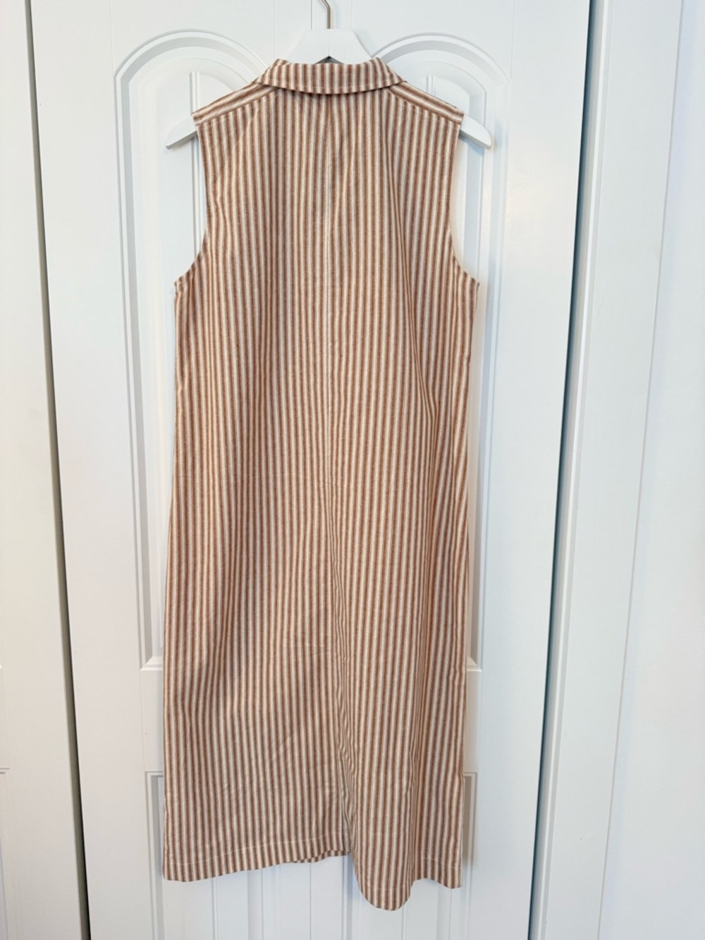 Sleeveless Button-Front Striped Midi Dress Sz Large NEW WITHOUT TAGS - Picture 3 of 6